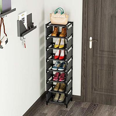 VTRIN Shoe Rack Portable Organizer 48 Pair Tower 4 Tiers Shoe Rack for  Entryway Shelf Storage Cabinet Stand for Heels Boots Slippers Cabinet  Narrow