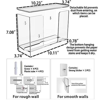 SimplyImagine Countertop Paper Towel Holder Dispenser - White Acrylic  Storage Holder for Kitchen or Bathroom Use for Multifold, C Fold, Trifold,  Z