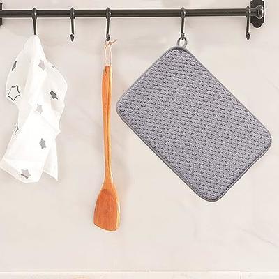 Microfiber Dish Drying Mat,Absorbent Dish Drainer Kitchen Counter,Super  Absorbent Dish Drying Pads 