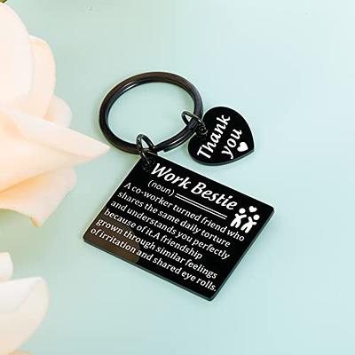  KINMES Work Bestie Gifts Emotional Support Coworker Keychain  Gifts for Colleague Women Birthday Christmas Employee Appreciation Gifts  for Coworker Farewell Leaving Retirement Work Friend Female Gifts : Sports  & Outdoors