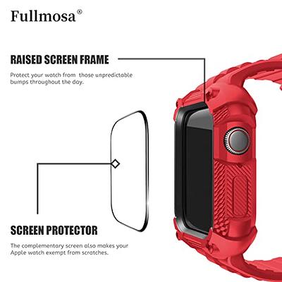 Fullmosa Watch Band Compatible Rugged Apple Watch Band Ultra 45mm
