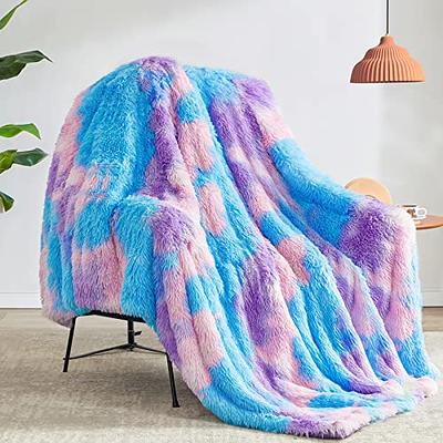 BEAUTEX Faux Fur Throw Blanket, Soft Sherpa Fluffy Blankets, Warm