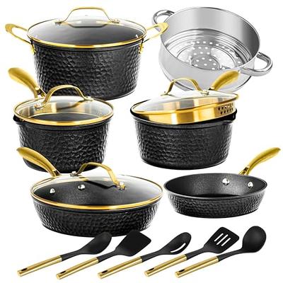 CAROTE 14pcs Ollas y Sartenes Set Non Stick, Juegos Aruba