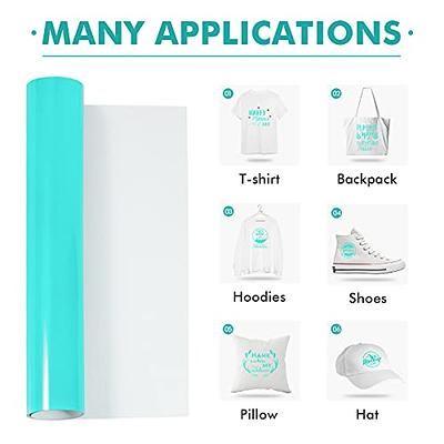 Gatichetta Heat Transfer Vinyl Roll 12x6ft Bright Teal HTV Iron on Vinyl  Roll for T-Shirts Compatiable with Cricut, Cameo, Heat Press Machines