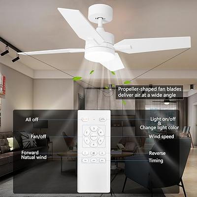 Ohniyou 40 Ceiling Fans With Lights And Remote Small Outdoor Light For Patio Modern Fan Bedroom Porch White Yahoo Ping