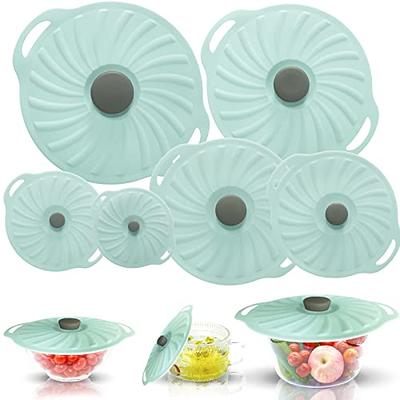 Silicone Lids, Set of 3 Reusable Silicone Suction Bowl Lids