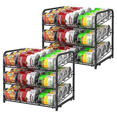 NANANARDOSO Can Organizer for Pantry, 3 Tier Can Dispenser Rack Holds up to  72 Cans, Can Storage Organizer Holder for Canned Food Storage Kitchen  Cabinets or Pantry Shelf Countertop, Silver 