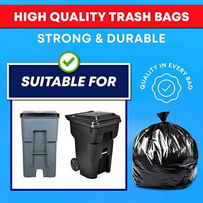 Tasker 55-60 Gallon Contractor Trash Bags 3 Mil (50 Bags w/Ties) Large Trash