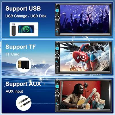 Podofo Double 2 Din 7'' Touch Screen Car Stereo Radio Carplay Android Auto  Car Audio Car Multimedia MP5 Player Bluetooth Mirror Link FM USB Charging,  with Backup Camera 