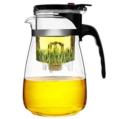 Glass Teapot - 54oz/1600ml Tea Pots with Scale Line, Glass Teapot with  Infuser for Loose Tea, glass tea kettle for stove top, Blooming and Loose  Leaf Tea Maker - Yahoo Shopping