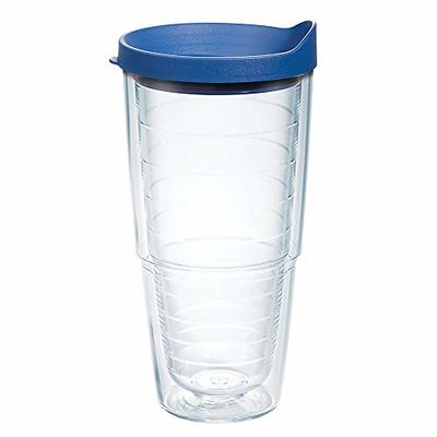 Tervis Clear & Colorful Lidded Made in USA Double Walled Insulated Tumbler  Travel Cup Keeps Drinks Cold & Hot, 24oz, Blue Lid - Yahoo Shopping