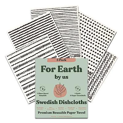 Swedish Dishcloth Cellulose Sponge Cloth, Reusable Cleaning Towels