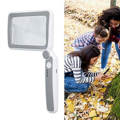 22X 10X Magnifying Glass with Light and Stand, 3.35INCH Large