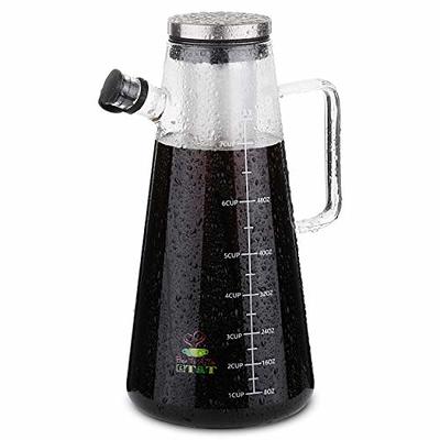 1pc Coffee Cold Brew Pitcher, High Borosilicate Glass, For Home