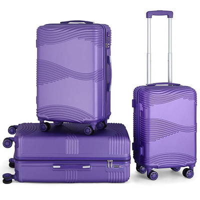 Hikolayae Aden Collection Hardside Spinner Luggage Sets in Beige