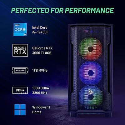 Skytech Gaming Nebula Gaming PC Desktop – Intel Core i5 12400F 2.5 GHz, RTX  3050, 1TB NVME SSD, 16G DDR4 3200, 600W Gold PSU, AC Wi-Fi, Windows 10