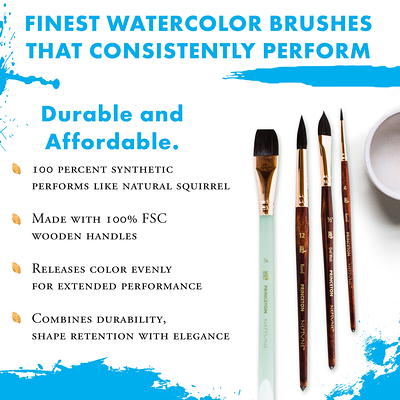 Princeton Brush Neptune Synthetic Squirrel Watercolor Brush, Quill, 4