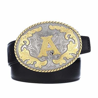 Western Belt Buckle Gold Large for Men