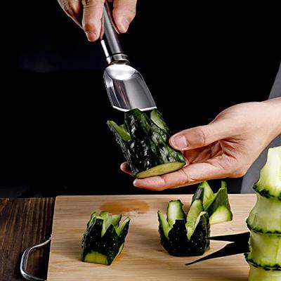 Fruit Platter Tool, Vegetable Carving Knife, Stainless Steel Flower Cutter,  Cucumber Carrot Peeler Slicer