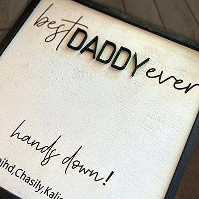 DADDY Father's Day Gift, Father's Day Wooden Sign, DIY Handprint