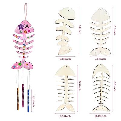 Fennoral 9 Pack Wind Chime Kit for Kids Make Your Own Ocean Animals Wind  Chime Wooden Arts and Crafts for Girls Boys Ornaments DIY Coloring Sea
