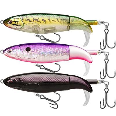 TRUSCEND Top Water Fishing Lures with BKK Hooks, Whopper Fishing Lures for  Freshwater or Saltwater, Floating Lure for Bass Catfish Pike, Fishing  Wobble Surface Bass Bait Teasers Fishing Gifts for Men 