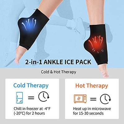 Gel Ice Packs for Hot and Cold Therapy: Flexible, Reusable, & Microwavable  | for Pain Relief, Sports Injuries, Swelling, etc. (2-Pack : 4 x 10 Each)