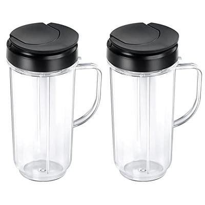 QT Tall 22oz Replacement Part Cup Mug with handle compatible with 250w  Magic Bullet On-The-Go Mug