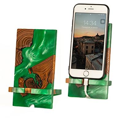 Cell Phone Stand for Desk Wood, Wooden Mobile Phone Holder, Portable  Desktop Smartphone Stand, Universal Cell Phone Holder