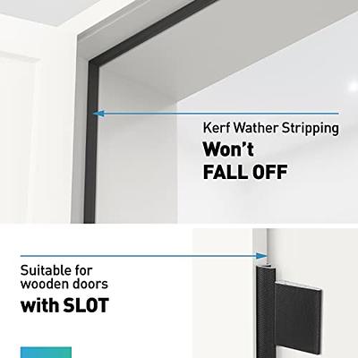 Door Weather Stripping for Door Frame, Soundproof Foam Kerf Weather  Stripping Door Seal Strip for Doors Windows, V Shaped Exterior Door Weather  Stripping, Slot Installation Seals - 40 feet, White 