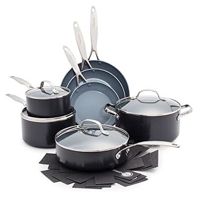 Tasty Ceramic Titanium-Reinforced Cookware Set, Ombre Green, 16