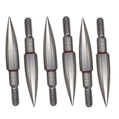 9/32″ 125 Grains Field Points arrowheads, Stainless Steel Archery Target  Bullet Point Sharp Targethead Screw in Broadheads (1 Dozen 12 PCS)  (9/32″125Grain-D, 9/32″) - Yahoo Shopping