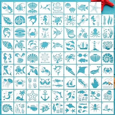 80 Pcs Stencils for Painting on Wood, Reusable Flower Stencils Farm Stencils  Ocean Plastic Stencils Animal Wall Stencil DIY Craft Template Paint Stencils  Set for Wall Card Rock Home Decor（Ocean） - Yahoo