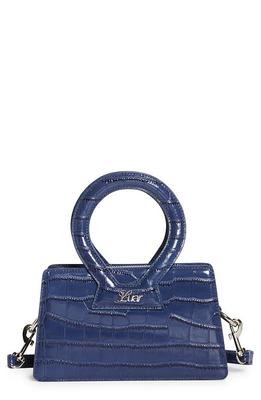 JW PEI Eva Croc Embossed Faux Leather Convertible Shoulder Bag in Black