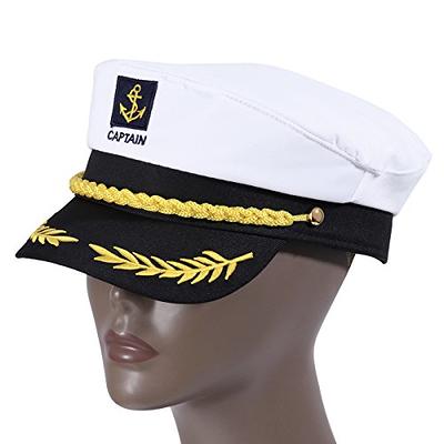 BESTOYARD Adult Yacht Boat Ship Sailor Captain Costume Hat Cap