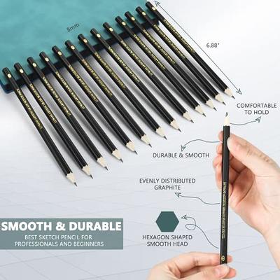 HAIHAOMUM Sketch Pencils for Drawing, 12pcs Professional Art Drawing  Pencils for Shading, Sketching & Doodling | Graphite Pencil for Artists 