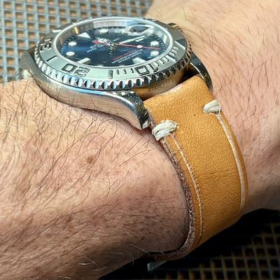 Brushed Patina Leather Split Strap Bracelet