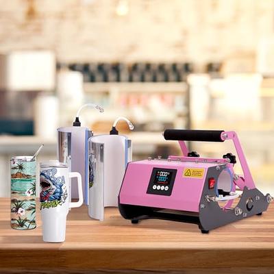 Sublifun 2 in 1 Pink Tumbler Heat Press Machine for 12, 17, 20, 30 OZ Glass