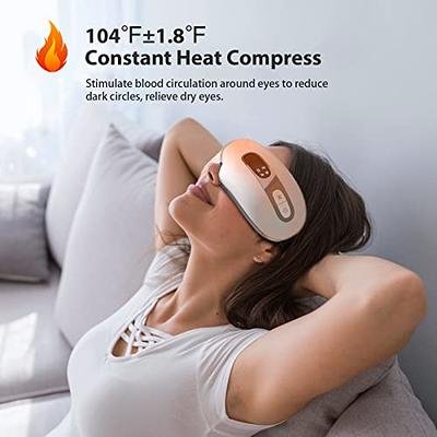 Eye Massager FSA/HSA Approved Eye Massage Mask with Heat&Compression Eye  Care Massager for Migraine Relief Eye Strain Dry Eyes Dark Circles Eye Bags  and Improve Sleep 