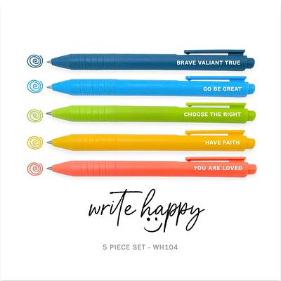 Colored Ink Rollerball Gel Pen Gift Set With Quotes, Christian