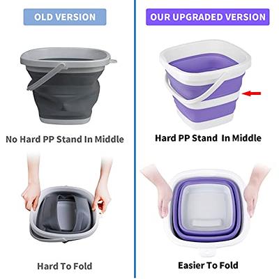 2 Pack Collapsible Buckets 5L 1.3Gallon Small Cleaning Bucket for Household  Portable Plastic Bucket Outdoor Car Washing Tub Foldable Camping Beach Sand  Water Pot Pail Space Saving Square Blue Purple - Yahoo Shopping