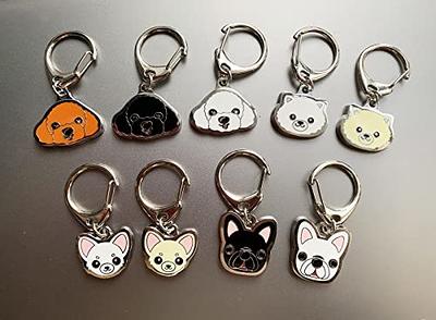 Harikaji Dog Keychain Ring, Cool Cute Pet Dog Keyring Bag Charm Mini Metal  Key Ring Keyfob