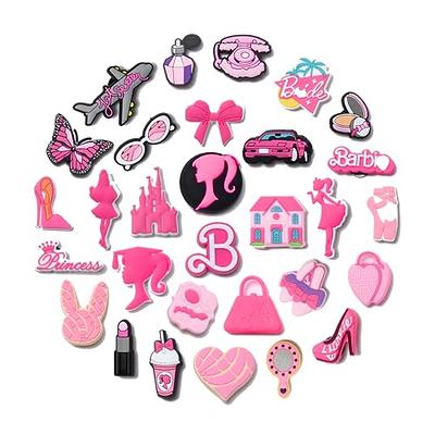 NEVEGE Pink Shoe Charms for Girls Women 30 PCS Pink Shoe