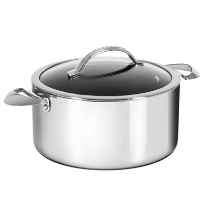 swiflon dutch oven pot with lid 6.8-qt cast aluminum nonstick casserole,  lightweight cookware braiser pot suitable for meats