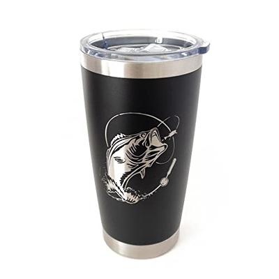 Bass Fishing Travel Mug for Men, Fathers Day Gifts for Men, Coffee  Stainless Steel 20oz, Stainless Steel Tumbler with Lid