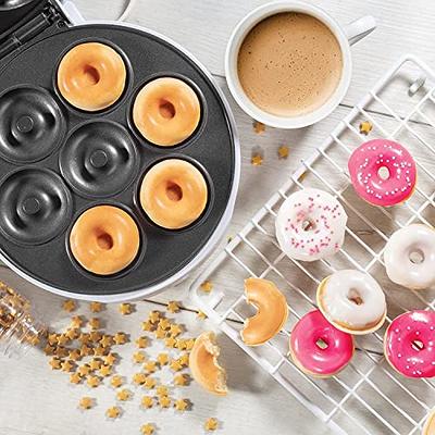  Mini Donut Maker for Kids Breakfast Waffle Sandwich and More  Snacks, Portable Electric Donut Maker Machine with Non stick Surface for 7  Doughnuts, Double Sided Heating: Home & Kitchen