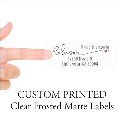 Personalized Return Address Labels Wedding - Set of 240 Elegant Custom  Mailing Labels for Envelopes, Self Adhesive Flat Sheet Personalized Name