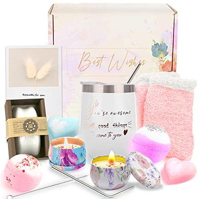 Birthday Gifts For Women-Relaxing Spa Gift Box Basket For Her Mom Sister  Best Friend Unique Happy Birthday Bath Set Gift Ideas -Valentine's Day gifts  for women 