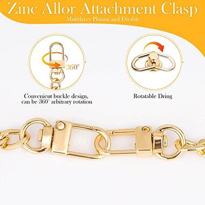 Metal Purse Chain Strap 16.9inch Short Metal Handbag Chain Shoulder Chain  Strap Gold Replacement Shoulder Bag Handle Chain with Swivel Clasp for DIY  Tote Clutch Satchel Wallet Charms 
