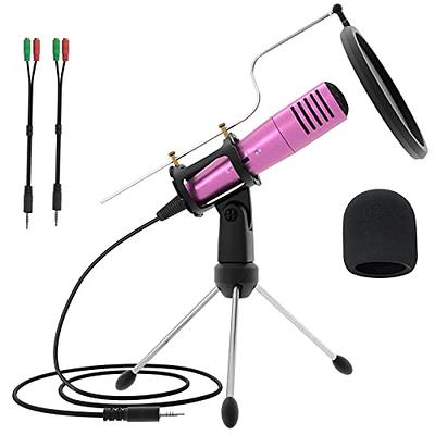 TECURS USB Microphone RGB with Arm,Condenser Microphones for PC, Gaming Mic  Kit